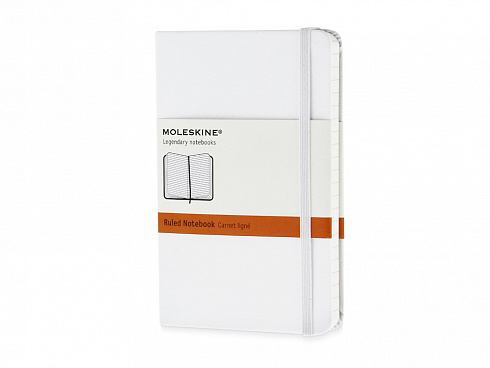 Записная книжка Moleskine Classic (в линейку) в твердой обложке, Pocket (9x14см), белый — РПК «Прогресс»