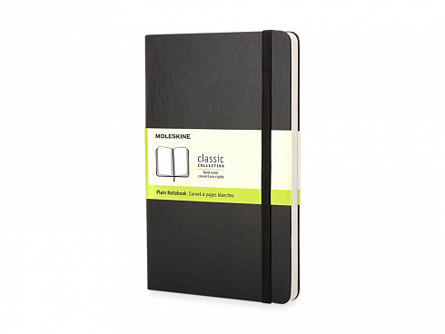 Записная книжка Moleskine Classic (нелинованный) в твердой обложке, Pocket (9x14см), черный — РПК «Прогресс»