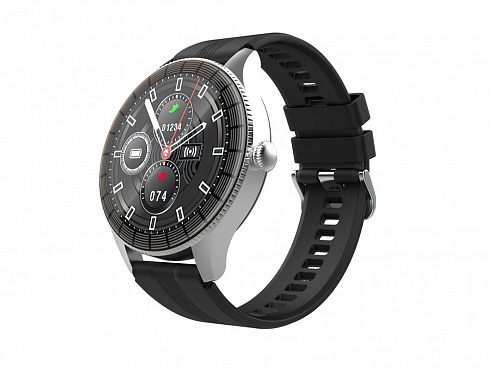 Умные часы HIPER IoT Watch GTR, черный/голубой — РПК «Прогресс»