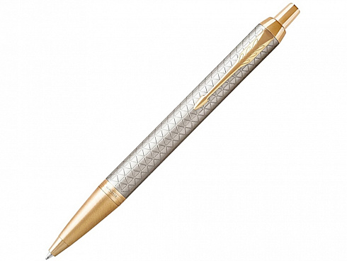 Шариковая ручка Parker IM Premium Warm Silver (grey)  GT, стержень: M, цвет чернил: blue, в подарочной упаковке. — РПК «Прогресс»