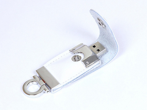 USB-флешка на 16 Гб в виде брелка, белый — РПК «Прогресс»