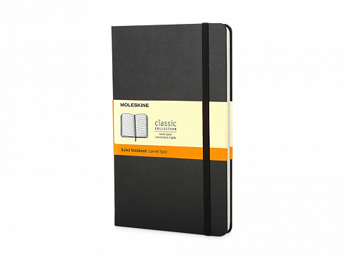 Записная книжка Moleskine Classic (в линейку) в твердой обложке, Large (13х21см), черный — РПК «Прогресс»
