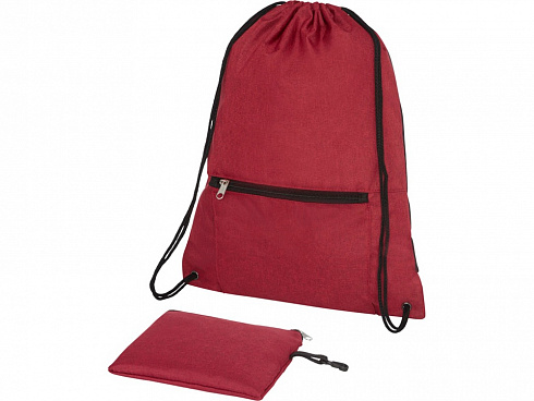 Складной рюкзак со шнурком Hoss, heather dark red — РПК «Прогресс»