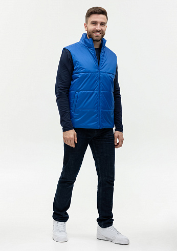 Жилет унисекс STAN утепленный таффета 210T,200, 84, Чёрный,  (20)  (60-62/5XL)