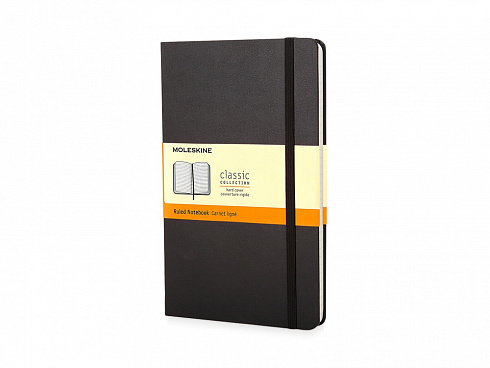 Записная книжка Moleskine Classic (в линейку) в твердой обложке, Pocket (9x14см), черный — РПК «Прогресс»
