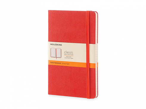 Записная книжка Moleskine Classic (в линейку) в твердой обложке, Large (13х21см), красный — РПК «Прогресс»