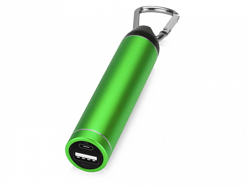 Портативное зарядное устройство Марс с карабином, 2600 mAh, зеленый — РПК «Прогресс»