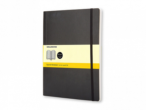 Записная книжка Moleskine Classic Soft (в клетку), ХLarge (19х25 см), черный — РПК «Прогресс»
