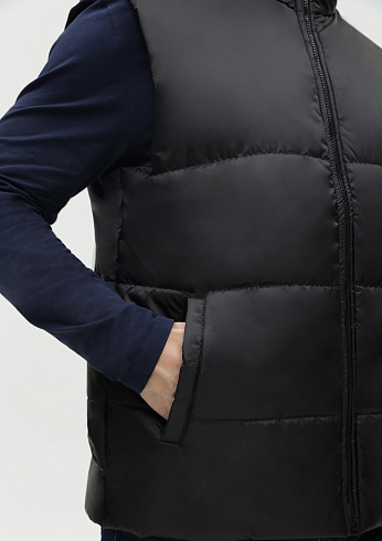 Жилет унисекс STAN утепленный таффета 210T,200, 84, Чёрный,  (20)  (60-62/5XL)