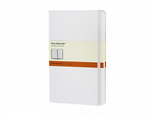 Записная книжка Moleskine Classic (в линейку) в твердой обложке, Large (13х21см), белый — РПК «Прогресс»