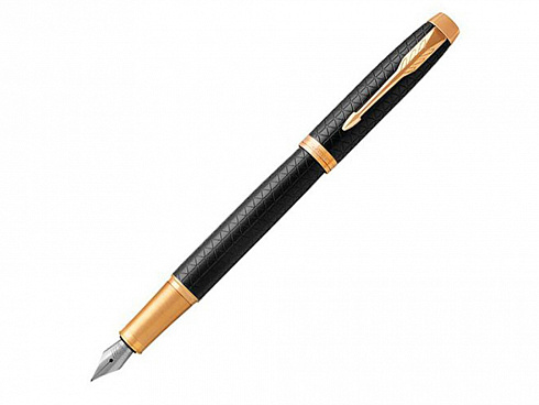 Перьевая ручка Parker IM Premium Black GT, перо: F, цвет чернил: blue, в подарочной упаковке. — РПК «Прогресс»