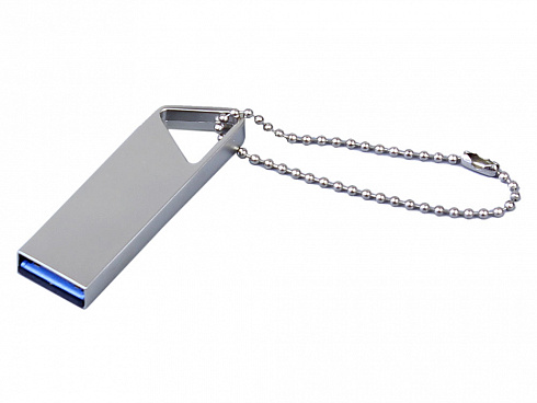 USB 2.0-флешка на 4 Гб с мини чипом, компактный дизайн, отверстие треугольной формы для цепочки — РПК «Прогресс»