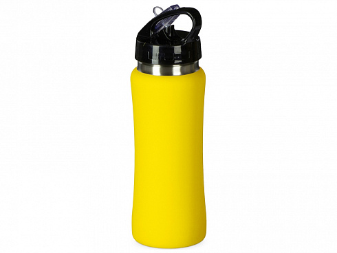 Бутылка для воды Bottle C1, сталь, soft touch, 600 мл, желтый — РПК «Прогресс»