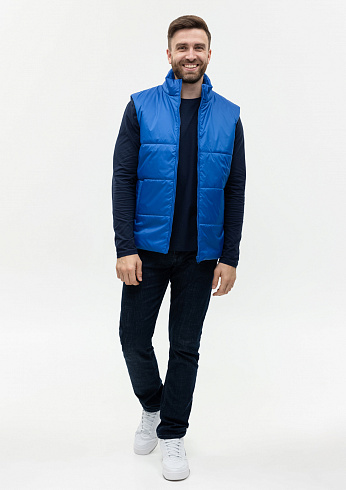 Жилет унисекс STAN утепленный таффета 210T,200, 84, Чёрный,  (20)  (60-62/5XL)