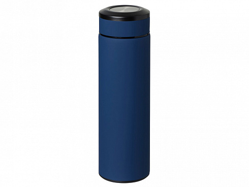 Вакуумный термос Vacuum Flask C1, soft touch, 420мл, темно-синий — РПК «Прогресс»