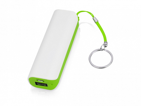Портативное зарядное устройство (power bank) Basis, 2000 mAh, зеленое яблоко — РПК «Прогресс»