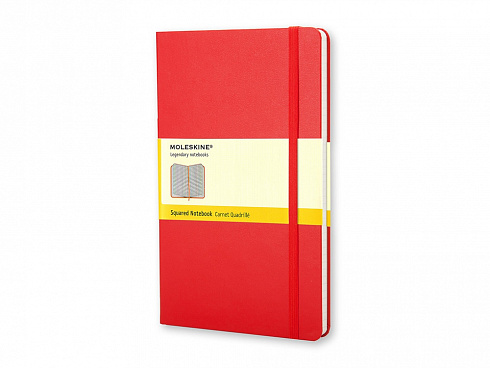 Записная книжка Moleskine Classic (в клетку) в твердой обложке, Large (13х21см), красный — РПК «Прогресс»