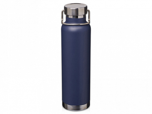 Бутылка для воды с вакуумной изоляцией Thor объемом 650 мл из переработанной нержавеющей стали, сертифицированной по стандарту RCS - Темно - синий — РПК «Прогресс»