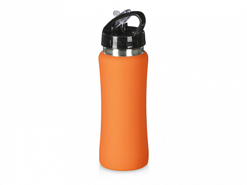 Бутылка для воды Bottle C1, сталь, soft touch, 600 мл, оранжевый — РПК «Прогресс»