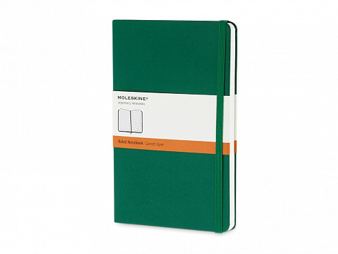 Записная книжка Moleskine Classic (в линейку) в твердой обложке, Large (13х21см), зеленый — РПК «Прогресс»