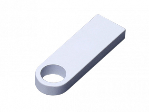 USB 3.0-флешка на 32 Гб с мини чипом и круглым отверстием, белый — РПК «Прогресс»