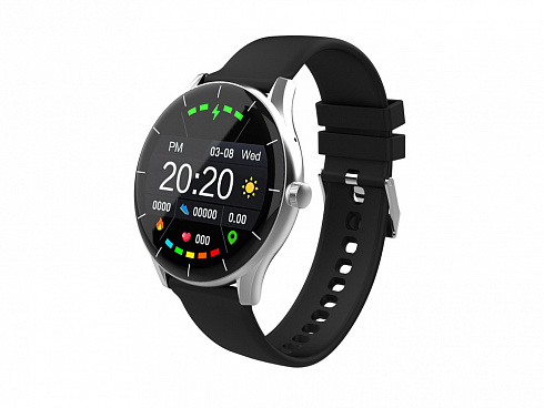 Умные часы HIPER IoT Watch GT, черный/ голубой — РПК «Прогресс»