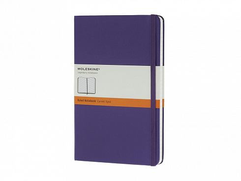 Записная книжка Moleskine Classic (в линейку) в твердой обложке, Large (13х21см), фиолетовый — РПК «Прогресс»