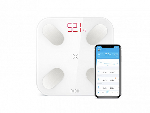 Умные диагностические весы Picooc Mini White V2 (6924917717360), белый — РПК «Прогресс»