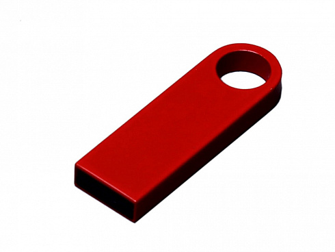 USB 3.0-флешка на 64 Гб с мини чипом и круглым отверстием, красный — РПК «Прогресс»