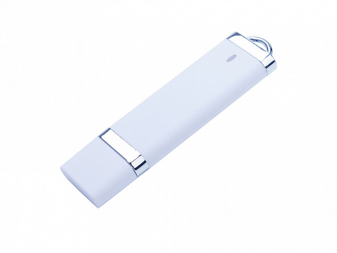 USB-флешка на 32 ГБ с покрытием soft-touch Орландо,  белый — РПК «Прогресс»