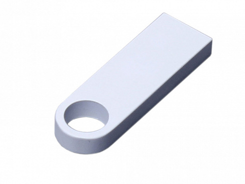 USB 3.0-флешка на 128 Гб с мини чипом и круглым отверстием, белый — РПК «Прогресс»