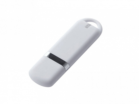 USB-флешка на 2 ГБ с покрытием soft-touch, белый — РПК «Прогресс»