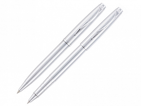 Набор Pierre Cardin PEN&PEN: ручка шариковая + роллер. Цвет - стальной. Упаковка Е. — РПК «Прогресс»