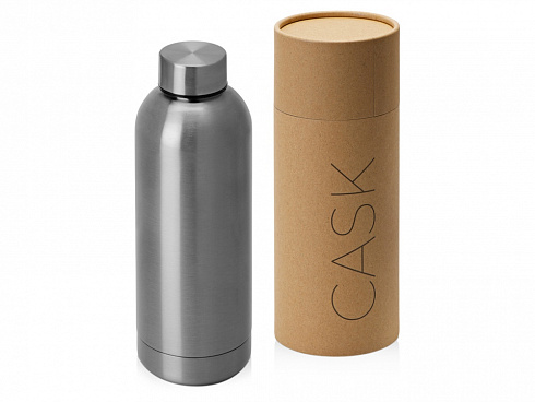 Вакуумная термобутылка Cask Waterline, 500 мл, тубус, серебристый глянцевый — РПК «Прогресс»