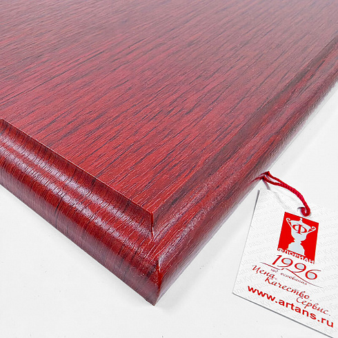 Ламинированная плакетка с фигурной кромкой из МДФ