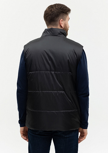 Жилет унисекс STAN утепленный таффета 210T,200, 84, Чёрный,  (20)  (60-62/5XL)