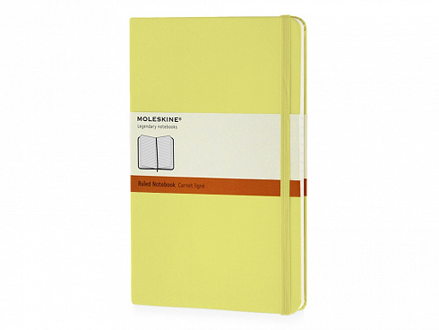 Записная книжка Moleskine Classic (в линейку) в твердой обложке, Large (13х21см), цитрусовый — РПК «Прогресс»