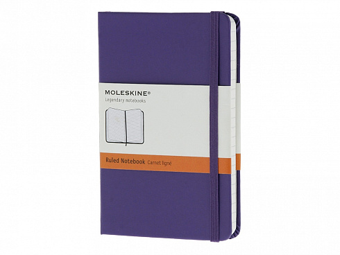 Записная книжка Moleskine Classic (в линейку) в твердой обложке, Pocket (9x14см), фиолетовый — РПК «Прогресс»