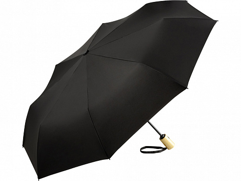 Зонт складной 5429 ÖkoBrella из бамбука, полуавтомат, черный — РПК «Прогресс»