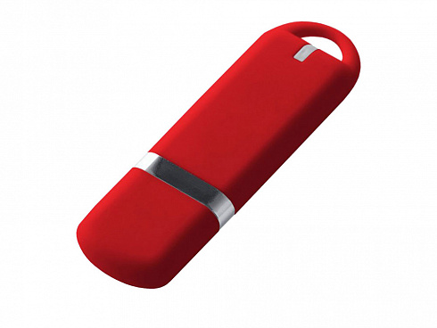 USB-флешка на 32 ГБ с покрытием soft-touch, красный — РПК «Прогресс»