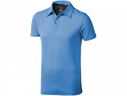 Рубашка поло Markham мужская, голубой/антрацит — РПК «Прогресс»