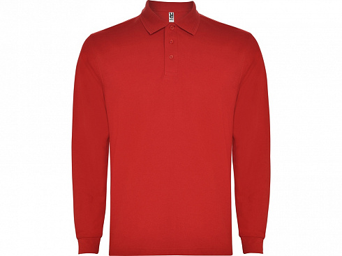 Рубашка поло Carpe мужская с длинным рукавом, красный — РПК «Прогресс»