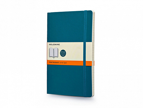 Записная книжка Moleskine Classic Soft (в линейку), Large (13х21см), бирюзовый — РПК «Прогресс»