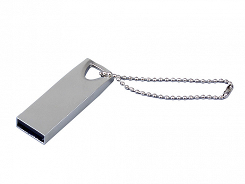 USB 2.0-флешка на 64 Гб с мини чипом, компактный дизайн, стильное отверстие для цепочки — РПК «Прогресс»