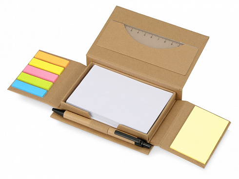 Канцелярский набор для записей Stick box, натуральный — РПК «Прогресс»