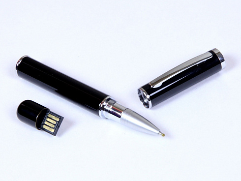 USB-флешка на 64 ГБ в виде ручки с мини чипом, черный — РПК «Прогресс»
