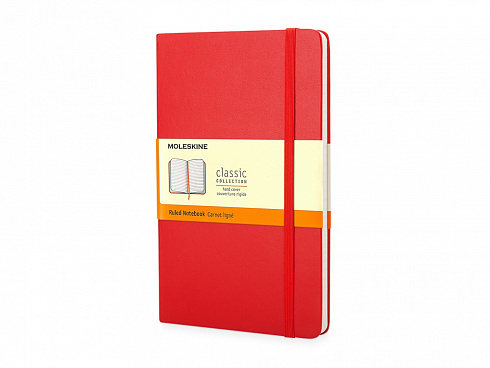 Записная книжка Moleskine Classic (в линейку) в твердой обложке, Pocket (9x14см), красный — РПК «Прогресс»