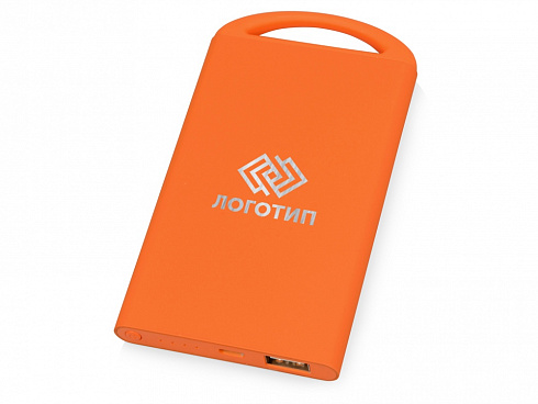 Портативное зарядное устройство Shine с зеркальной гравировкой, 4000 mAh, оранжевый — РПК «Прогресс»