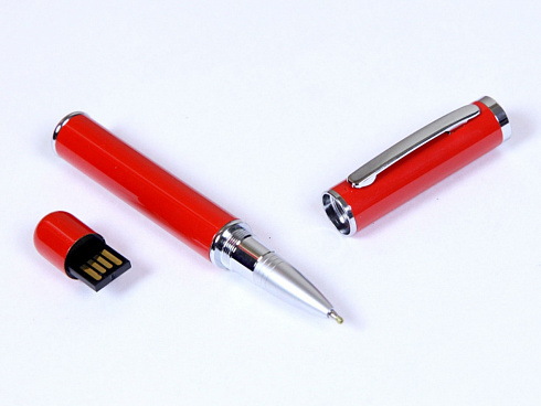 USB-флешка на 32 Гб в виде ручки с мини чипом, красный — РПК «Прогресс»
