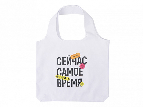 Сумка-шоппер Vest из хлопка 340 г/м2, белый (термотрансфер) — РПК «Прогресс»
